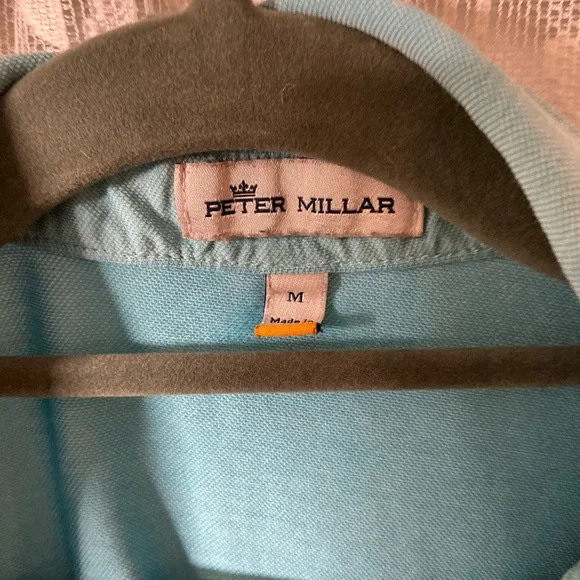 Peter Millar Teal Polo Shirt size medium - Picture 3 of 6